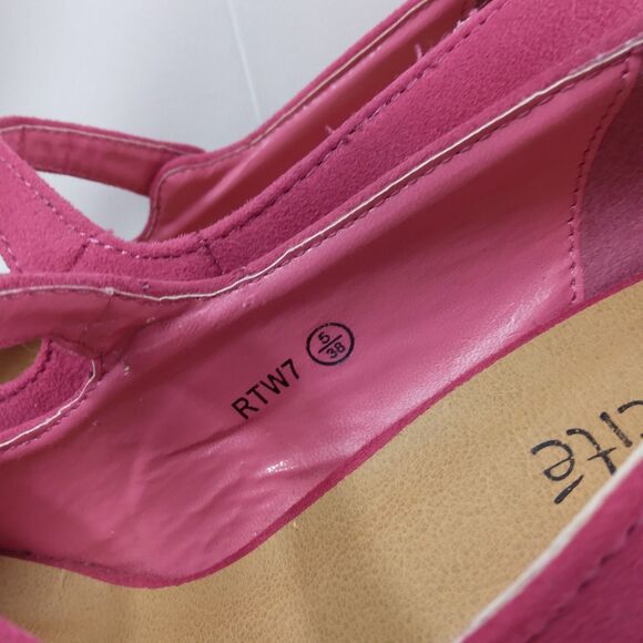 Publicite Pink Heels Pumps Barbiecore Legally Blonde Feminine Women's Size 5 - Picture 7 of 13